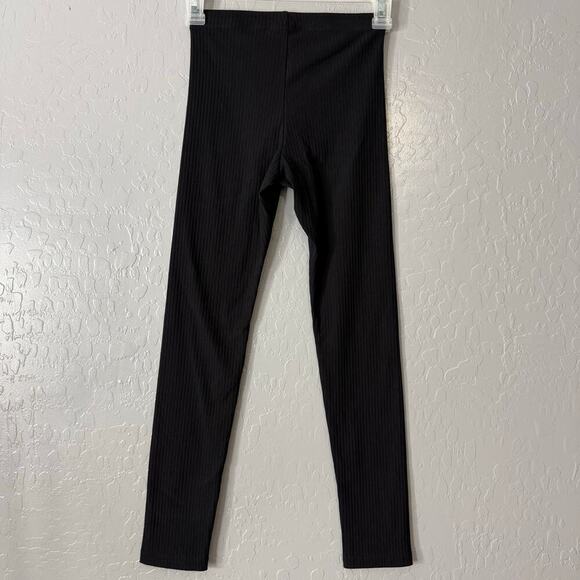 Old Navy Ribbed Knit Leggings for Girls, Black, L10/12 - Picture 2 of 3
